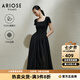 艾諾絲雅詩(shī)【商場(chǎng)同款】夏季新品萊賽爾中長(zhǎng)款連衣裙收腰小黑裙40439097 黑色 M