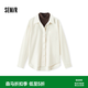森馬（Semir）長袖襯衫女冬季中長款假兩件寬松磨毛襯衣通勤溫柔系氣質上衣 奶白10501 S