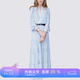 MeetMetro瑪依爾法式仙女連衣裙女2026春新款高端氣質純欲風裙子禮服長裙 淺藍 M