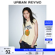 UR2026夏季新款女裝都市休閑趣味印花無袖圓領T恤衫UYU460032+ 米白 XL