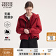 Teenie Weenie【雙棲彩殼防潑水】小熊女冬加絨兩件套工裝夾克外套 紅色 M