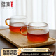 雅集錘紋茶杯棱影品茶杯耐熱透明主人小茶杯小資杯品茶杯功夫茶具配件