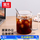 富光高硼硅玻璃杯單層男女士高顏值辦公室耐熱花茶果汁牛奶杯子帶把手