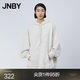 JNBY/江南布衣春秋衛衣柔軟舒適質地細密棉質長款連帽休閑5O1411370 056/冷灰白 M