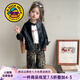 G.duck小黃鴨童裝女童外套春秋季兒童皮衣夾克女孩秋裝洋氣時尚開衫上衣 黑色 110 （建議身高100cm 4-5歲）cm