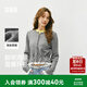 森馬（Semir）新年騏驥紅色毛衣女短款假兩件收腰上衣2026新款蕾絲下擺兩穿內搭 【格雷灰】灰色調00322 L