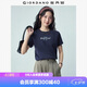 佐丹奴短袖T恤女新款純棉t恤衫甜美蝴蝶結印花圓領上衣女13396303