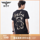 BOY LONDON【小熊印記】夏季男女街頭休閑潮牌短袖T恤N01096 黑色 XL