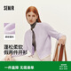 森馬（Semir）陳都靈|針織開(kāi)衫女25年冬短款圖案刺繡正肩圓領(lǐng)毛衫109725106007