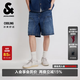 杰克·瓊斯（JACK&JONES）26年【涼感】牛仔短褲夏季男裝工裝伐木風(fēng)短褲外穿休閑五分褲 E39中牛仔藍(lán) M (175)