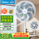 美的（Midea）【加大網罩】七葉輕音柔風電風扇/家用省電落地扇/小型臺式電扇/廣角搖頭大風力宿舍風扇 SAE35CA1