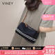 viney包包女包時尚枕頭包品牌輕奢斜挎單肩包生日七夕情人節禮物送女友 【牛仔藍】實用走心腋下包 休閑百搭氣質通勤帆布包