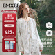 嫚熙（EMXEE）春夏款孕婦哺乳睡衣產(chǎn)后彈力絲麻棉淺草曼波月子服家居服套裝M碼