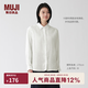 MUJI 女式 漢麻水洗襯衫領長袖襯衫女士女裝襯衣外套內搭上衣女款春夏 白色 M （160/84A ）