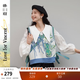 兩三事針織馬甲 背心女2025新款內(nèi)搭坎肩新中式國風上衣 陌上花開 花色 S
