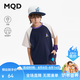 馬騎頓【吸濕速干】MQD童裝男童T恤2026夏季新款兒童抗菌涼感短袖上衣 藏青 160