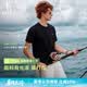 HAZZYS【液氨工藝】哈吉斯男裝 26新款夏季休閑圓領短袖T恤男 黑色BK XL （180/100A 50）