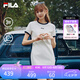 FILA 斐樂官方女裝針織連衣裙2026夏季新款時尚休閑防曬修身T恤裙 云菇白-WT L 170/88A/L