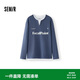 森馬（Semir）[商場同款]長袖T恤男拼接假兩件情侶裝25秋印花上衣101525101201