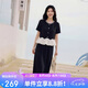秋水伊人法式撞色荷葉邊套裝2026年夏季新款女通勤顯瘦氣質兩件套