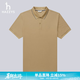 哈吉斯（HAZZYS）男裝 夏款金標(biāo)logo翻領(lǐng)通勤短袖polo衫男ASTZE0BBE46 米色BI L (175/96A 48)