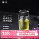 萬象（WANXIANG）玻璃杯泡茶水杯480ml便攜商務辦公杯U66家用水杯帶杯蓋泡茶杯