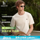 HAZZYS【張晚意同款】哈吉斯男裝 26新款夏季華夫格短袖T恤男 米黃色OW XL （180/100A 50）