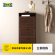 宜家（IKEA）BRUSALI布魯薩里鞋柜家用門口大容量簡約現代儲物柜 褐色，組裝