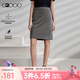 G2000【多面彈/不易皺/鉛筆裙/商場同款】女裝2026春秋通勤西裙G2 不易皺-煤灰鉛筆裙21寸 XS （32）