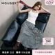 moussy 女裝新品文藝感不規(guī)則格紋半身裙028JSX31-1066 165花紋灰色 S
