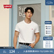 Levi's李維斯情侶同款美式復(fù)古簡(jiǎn)約休閑時(shí)尚寬松LOGO印花短袖T恤 白色 L