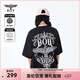 BOY LONDON春夏男女同款短袖立體老鷹圖騰經典圓領黑色T恤N01030 黑色 XL
