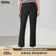 MsShe【直筒顯瘦牛仔褲】大碼女裝2026春夏裝胖mm彈力九分/長褲子女 長褲A-黑色現(xiàn)貨（偏小半個碼） 3XL