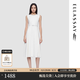 歌力思（ELLASSAY）春夏新款精致水鉆法式優(yōu)雅氣質(zhì)小禮服中長款連衣裙女EWD361U00300 純凈白 S