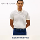 Tommy Hilfiger【新品首降郭富城同款】春夏男裝1985珠地棉商務(wù)休閑短袖T恤POLO 黑白條紋0FJ M （推薦：135-150斤）