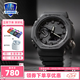 卡西歐（CASIO） 男表黑武士G-SHOCK運動手表小鋼炮黑金防水時尚石英腕表送男友 GA-2100-1A1PR