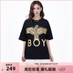 BOY LONDON【黑宣縱令】BOY LONDON夏季男女同款翅膀時尚潮牌休閑T恤N01917 黑色 L