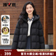 雅鹿泡芙短款羽絨服女2026冬季新款時尚連帽冬裝保暖面包服外套女 黑色 L /165【推薦120-135斤】