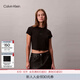 Calvin KleinJeans【鄺玲玲同款】夏女少女感ck辣妹羅紋重磅正肩短袖T恤上衣