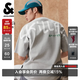 杰克·瓊斯（JACK&JONES）26年男裝夏季t恤重磅純棉寬松休閑短袖T恤男小眾個性半袖情侶款 G41淺花灰色 L 180