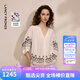 朗姿【藝術(shù)家聯(lián)名】朗姿25亞麻V領(lǐng)五分袖刺繡襯衫上衣2026年夏季新款 白色 XL
