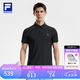 FILA斐樂(lè)菁英POLO| POLO男士26夏季新款涼感防曬運(yùn)動(dòng)休閑通勤短袖 深黑-BK XL 180/100A/XL