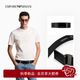 EMPORIO ARMANI/阿瑪尼官方旗艦【七夕禮物】新款男士商務板扣腰帶寬3.5CM春夏 84372-黑色-板扣