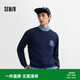 森馬（Semir）長袖T恤男秋冬涂鴉印花情侶裝肌理感內搭打底衫109725101202