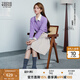 Teenie Weenie【趙露思同款】小熊女知識分子風半身裙百褶裙A字裙 卡其色 S