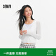 森馬（Semir）針織開衫女夏短款修身純色花邊V領正肩衣服疊穿上衣101325106002