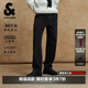 杰克·瓊斯（JACK&JONES）26年男裝春季新款松緊舒適日常寬松薄絨牛仔褲長褲子226132137 A16深灰牛仔 常規 32 175 W32/L34