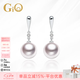 GiO珠寶 Akoya海水珍珠耳釘18K金耳飾耳墜送老婆 18K金 珍珠8-8.5mm