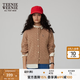 Teenie Weenie【趙露思同款】小熊女裝復古寬松綿羊毛絞花針織開衫 A-卡其色 S (160)
