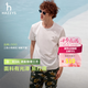 HAZZYS【液氨工藝】哈吉斯男裝 26新款夏季休閑圓領(lǐng)短袖T恤男 白色WT XL （180/100A 50）